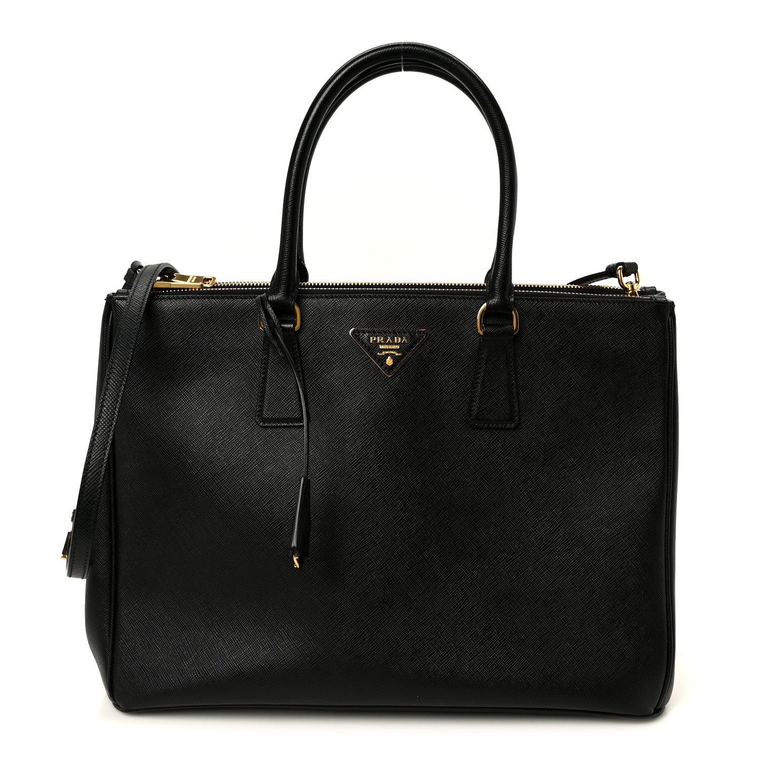 Prada Saffiano Lux Large Galleria Double Zip Tote Black 1 of 11