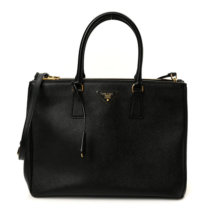 Prada Saffiano Lux Large Galleria Double Zip Tote Black 1 of 11