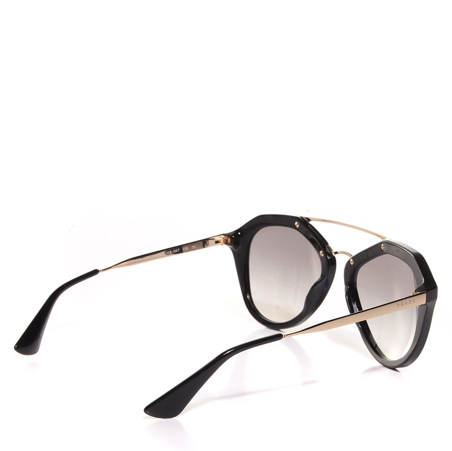 Acetate Metal Cinema Sunglasses SPR 12Q Black