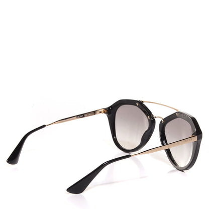 Prada Acetate Metal Cinema Sunglasses SPR 12Q Black 2 of 5