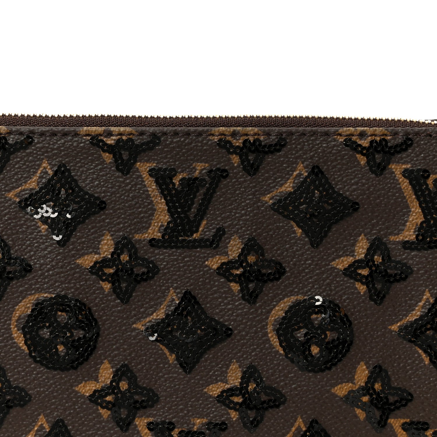 Louis Vuitton Monogram Sequins Pochette Accessories Black 6 of 9