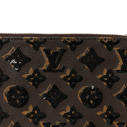 Louis Vuitton Monogram Sequins Pochette Accessories Black 6 of 9