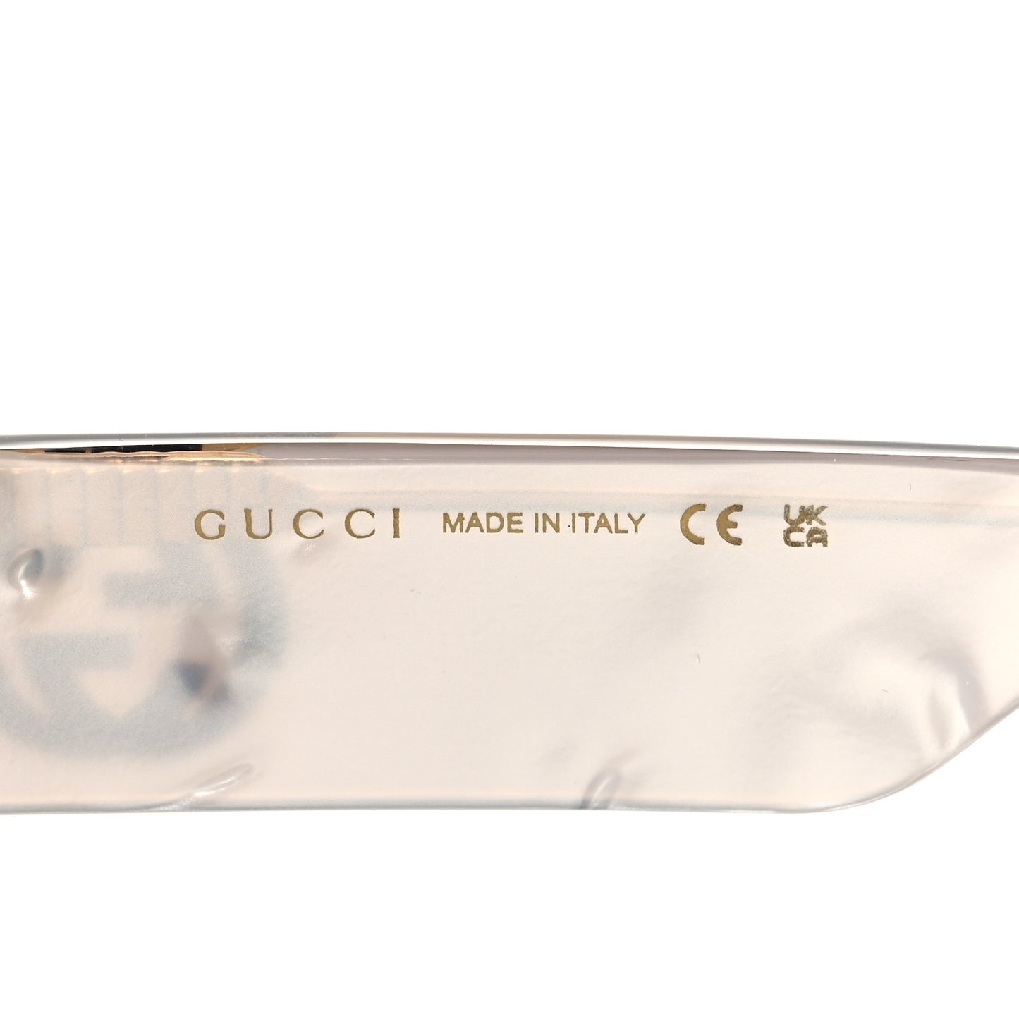 Acetate Rectangular GG0516S Sunglasses Grey Gold
