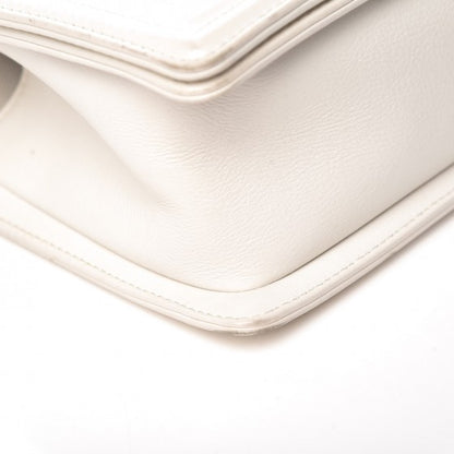 Chanel Calfskin Double Stitch Medium Boy Flap White 15 of 16
