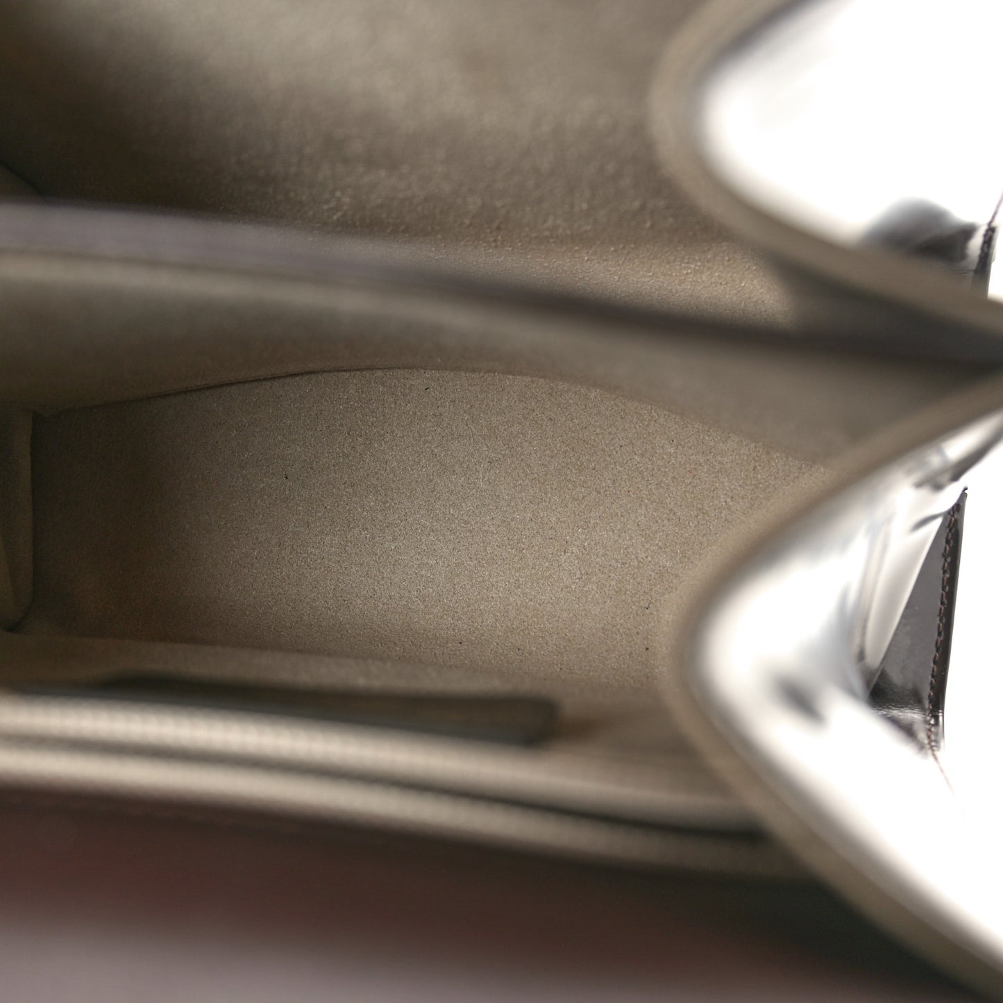 Brushed Off Calfskin Small Iconic Top Handle Bag Cocoa