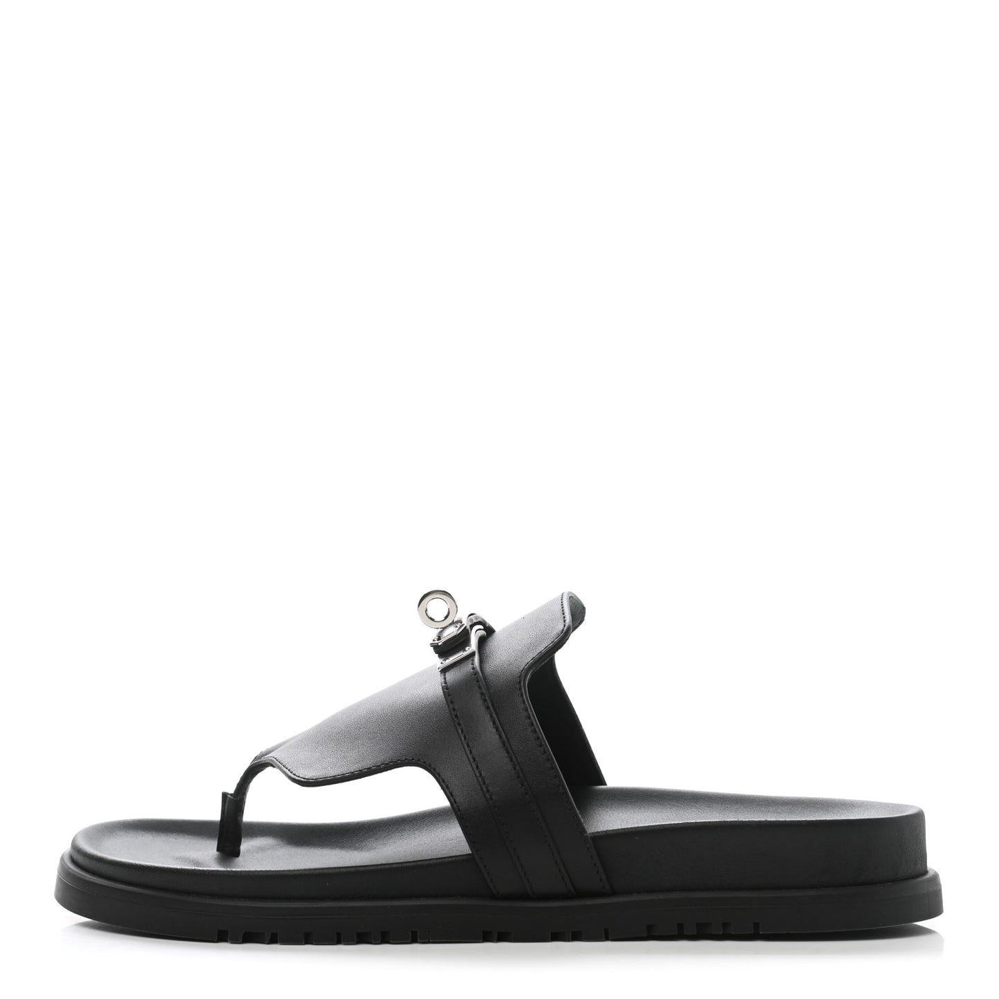 Calfskin Womens Empire Sandals 39 Black