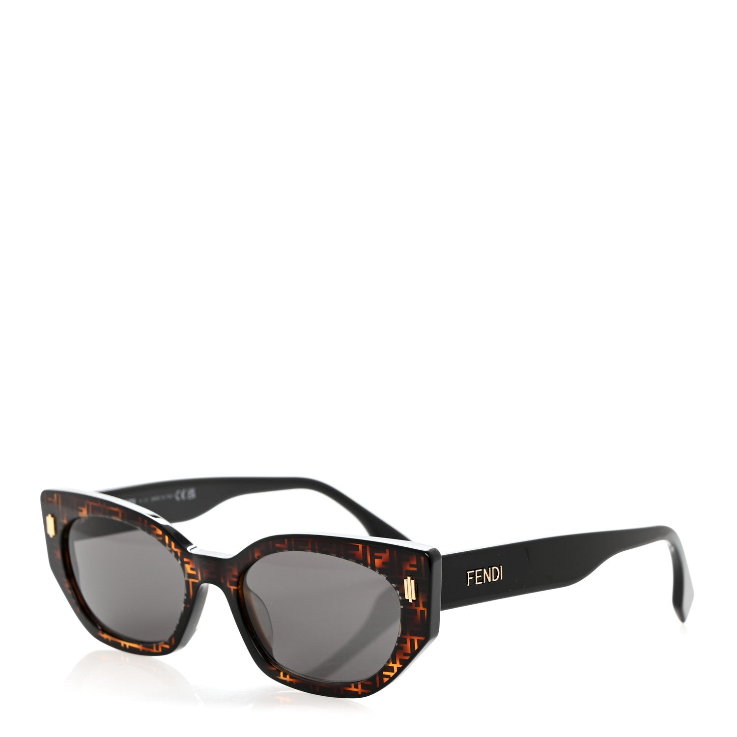 Fendi Acetate Fendi Bold Sunglasses FE40018I Havana Black 1 of 7