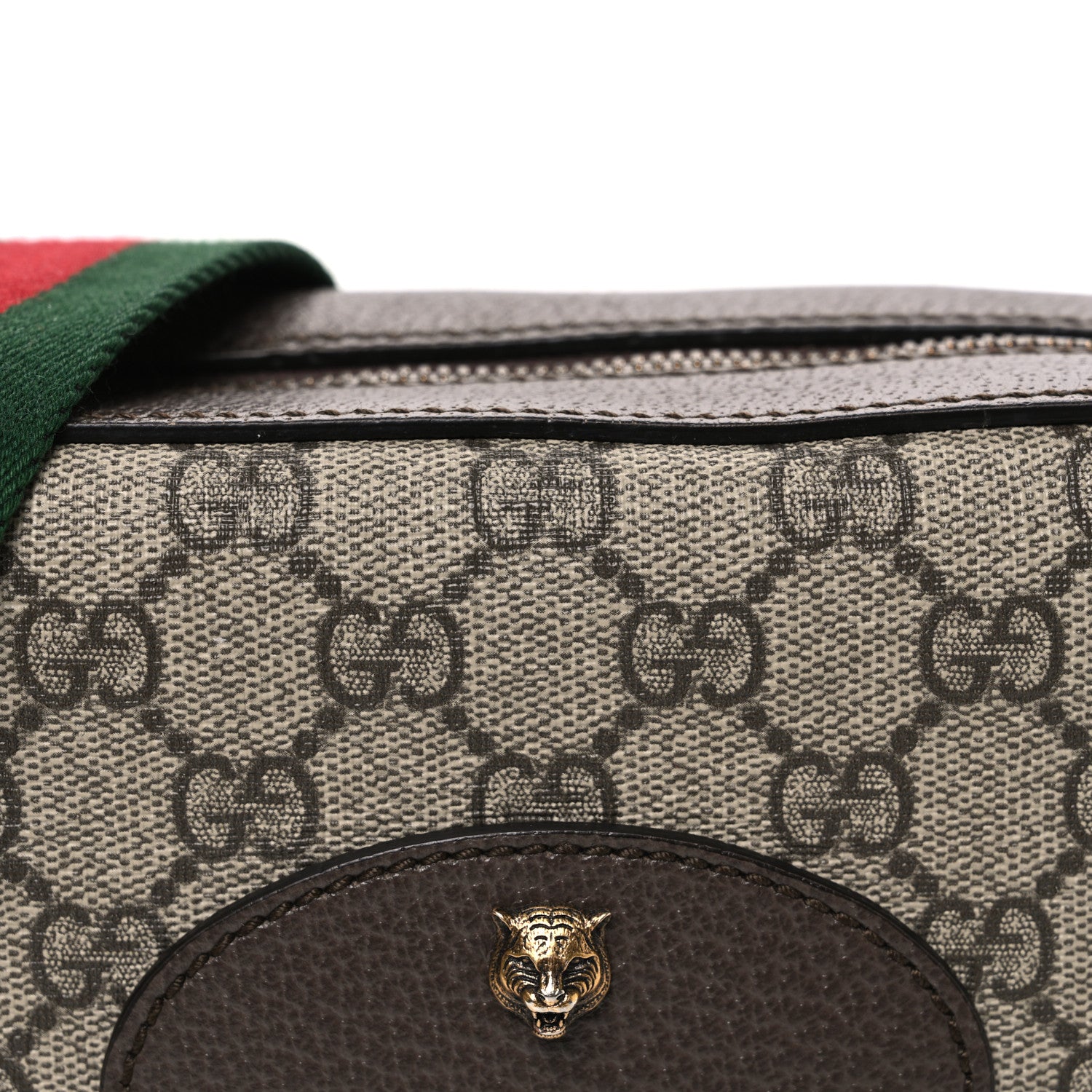 Gucci GG Supreme Monogram Web Neo Vintage Shoulder Bag Beige New Acero Crop 7 of 12