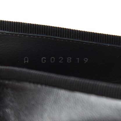 Chanel Pearly Calfskin Patent Cap Toe Ballerina Flats 39 Black 8 of 10