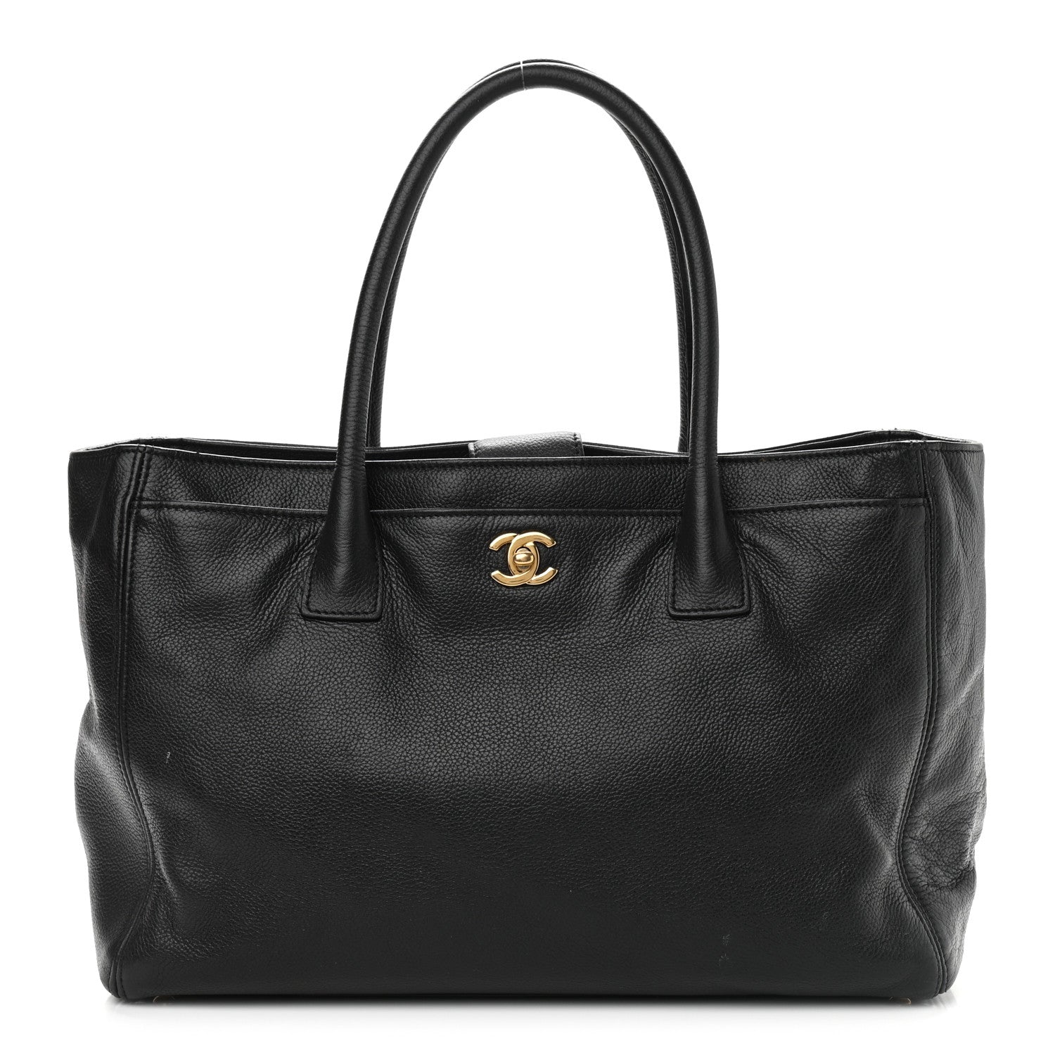 Chanel Calfskin Cerf Executive Shopper Tote Black 1 of 12