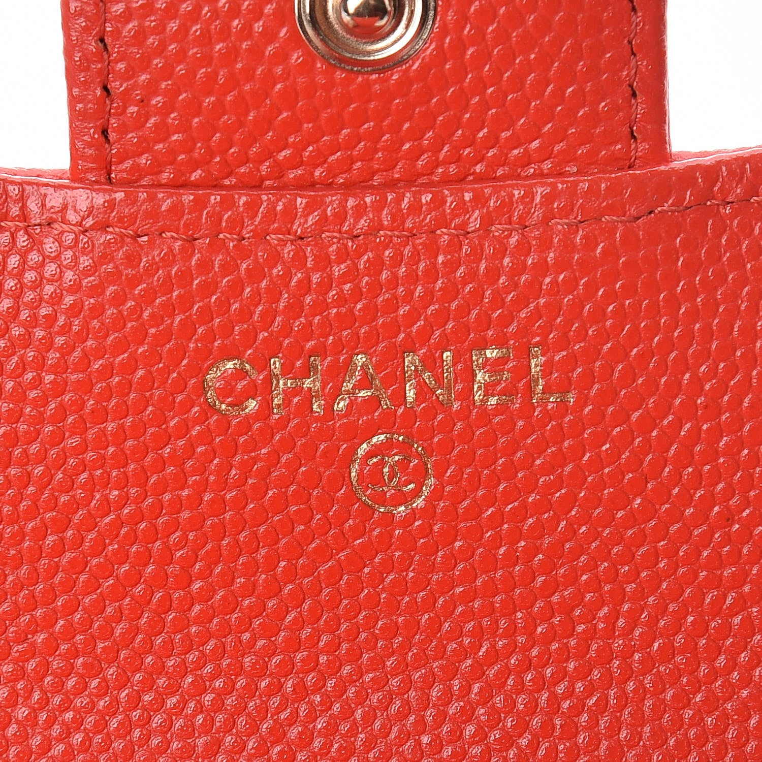 Chanel Caviar Quilted Compact Flap Wallet Red 6 of 12