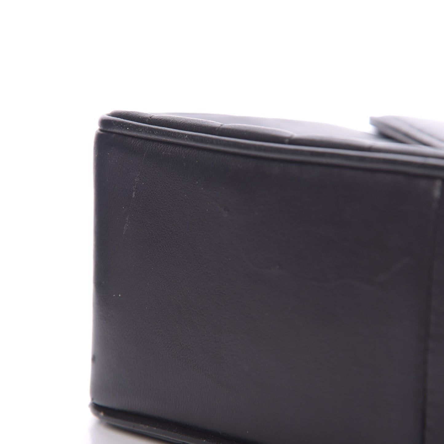 Lambskin Chevron Quilted Small Single Flap Black