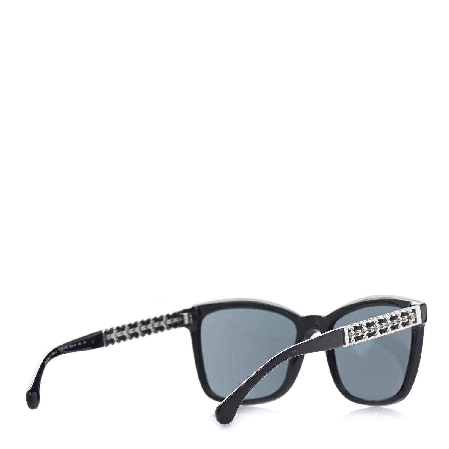 Chanel Calfskin Square Chain Sunglasses 5360-Q-A Black 4 of 9