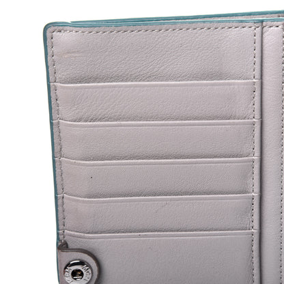 MCM Calfskin Ottomar Large Klara Two Fold Wallet Pool Blue 10 of 20