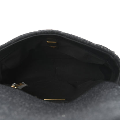 Chanel Wool Quilted Medium Chanel 19 Flap Black Grey 5 of 11