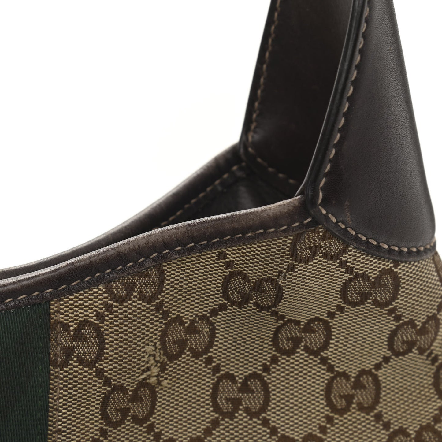 Monogram Web Jackie O Bouvier Hobo Dark Brown
