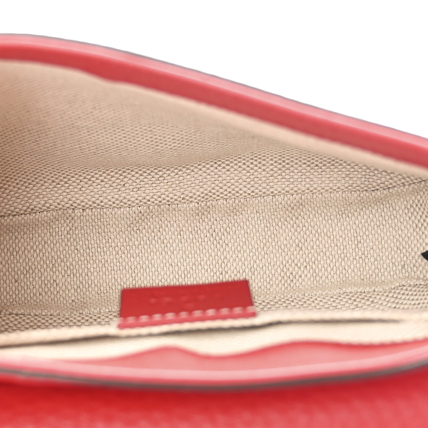 Pebbled Calfskin Small Soho Flap Crossbody Red