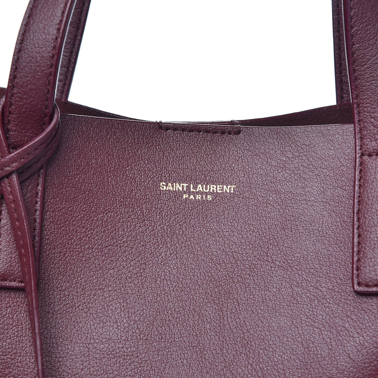 Saint Laurent Calfskin Toy Shopping Tote Dark Red 6 of 8