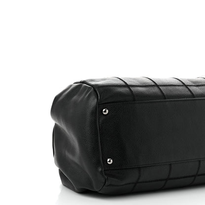 Chanel Caviar Square Stitched Large Satchel Black 9 of 10