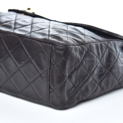 Chanel Lambskin Quilted XL Jumbo Single Flap Black 13 of 17
