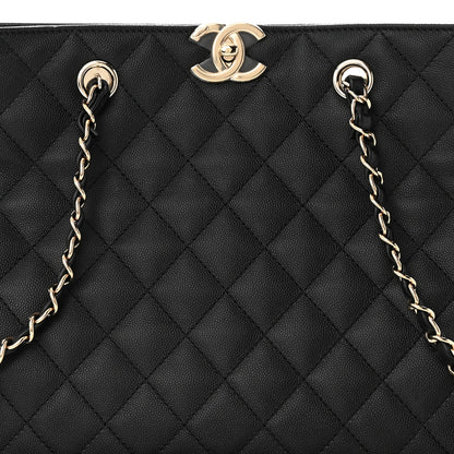 Chanel Caviar Quilted Small Shopping Tote Black 8 of 11