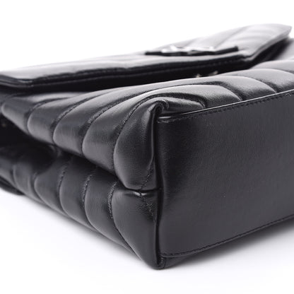Saint Laurent Calfskin Y Quilted Monogram Small Loulou Chain Satchel Black 8 of 10
