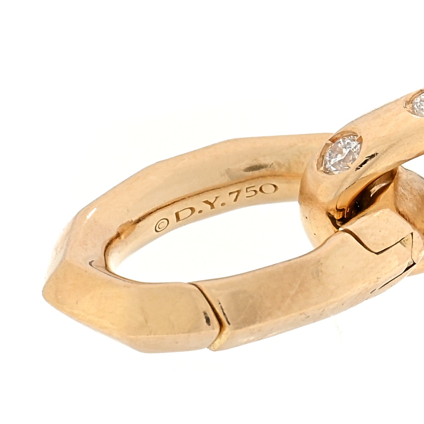 18K Yellow Gold Diamond Stax Link Chain Bracelet