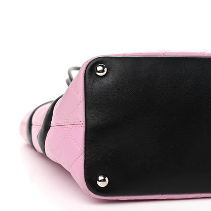 Chanel Calfskin Quilted Medium Cambon Tote Pink Black 8 of 11