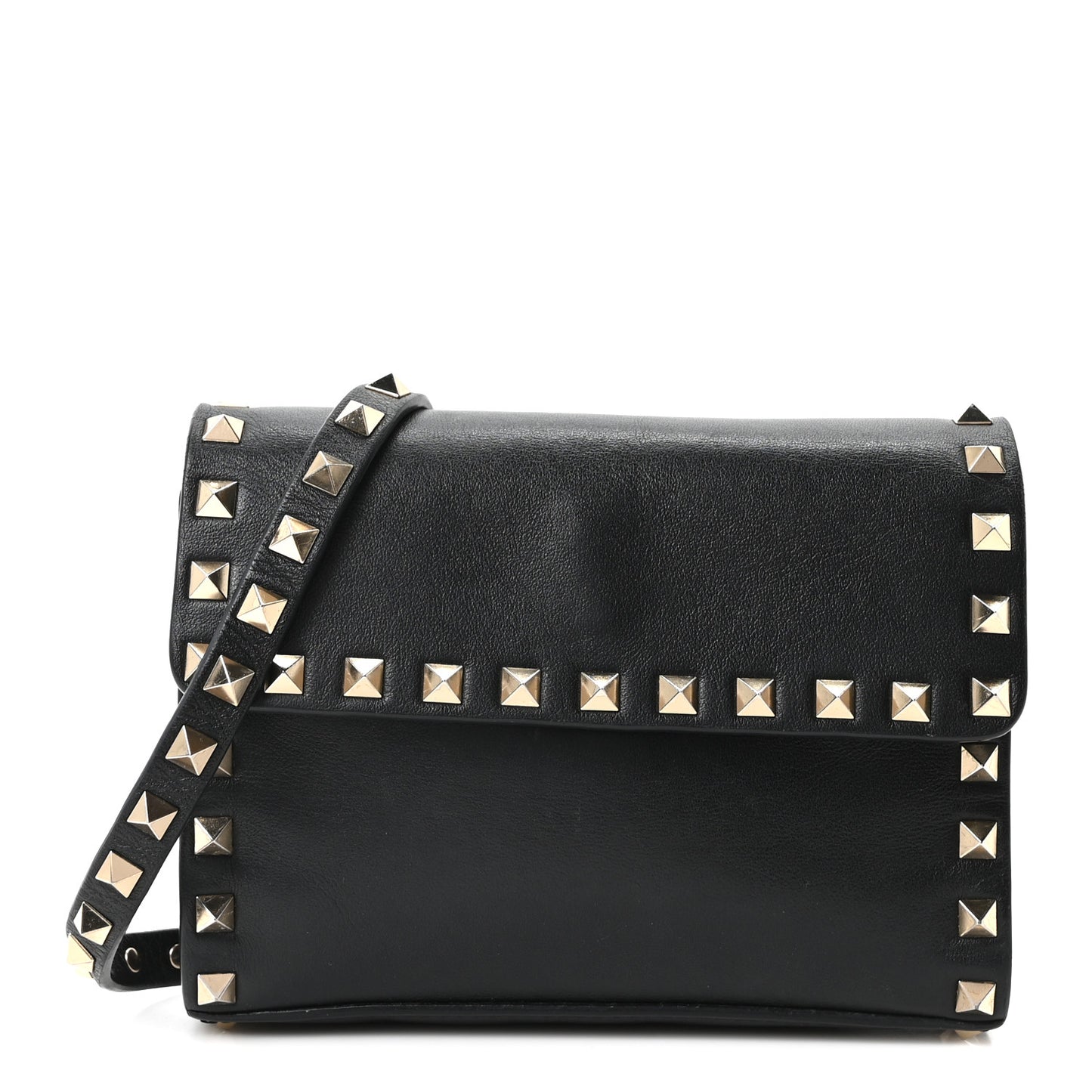 Vitello Rockstud Belt Bag Black