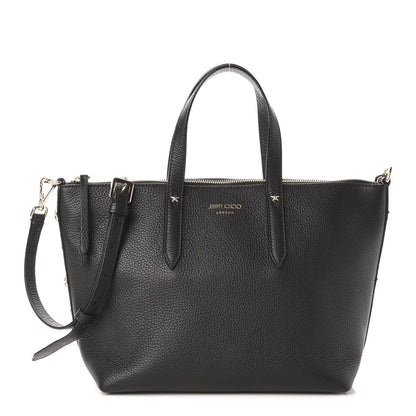 Jimmy Choo Grainy Calfskin Star Studded Bria Tote Black 1 of 10