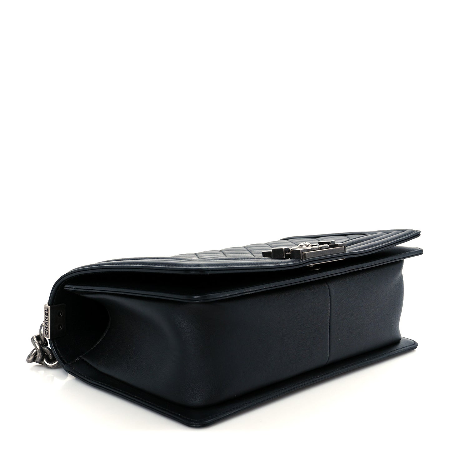 Lambskin Quilted Medium Boy Flap Black