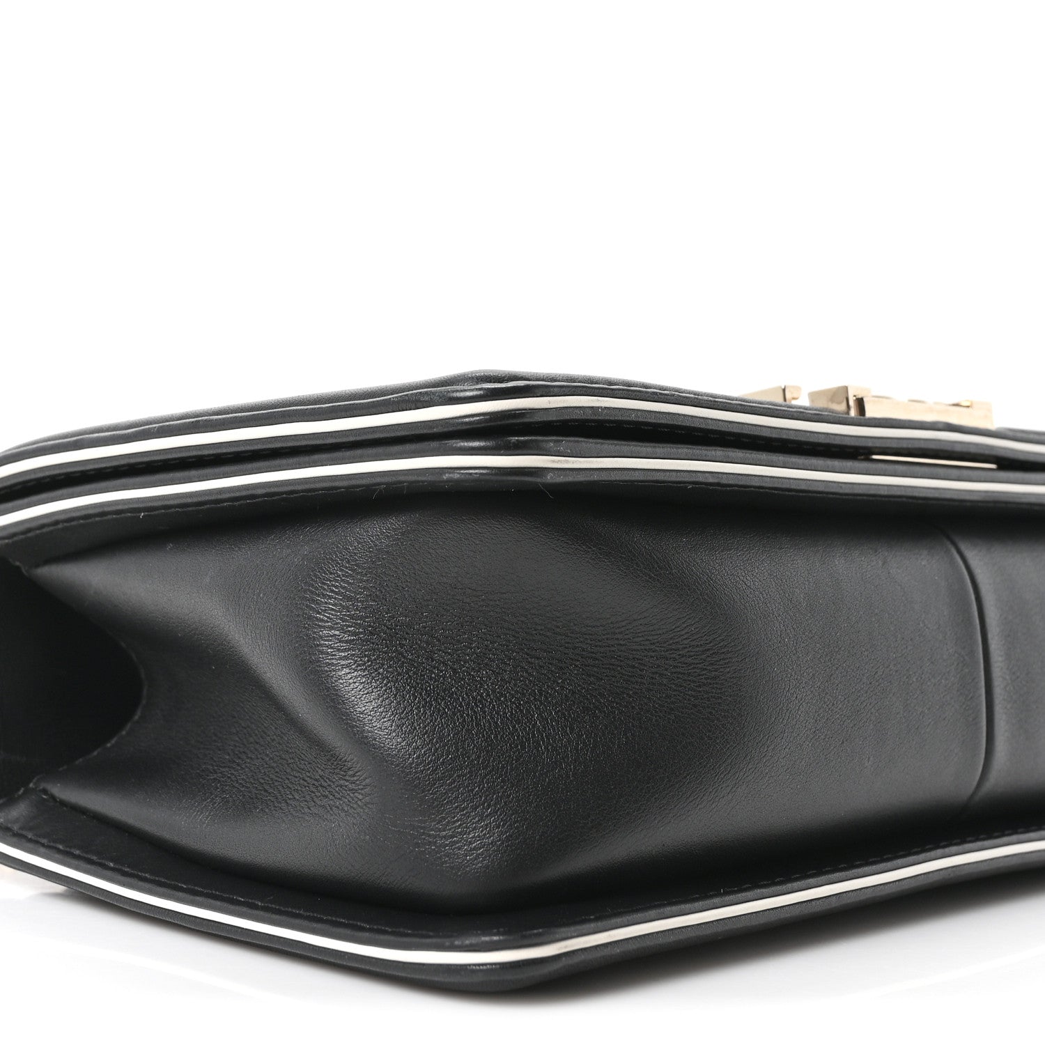 Chanel Calfskin Quilted Medium Boy Top Handle Flap Black 9 of 10