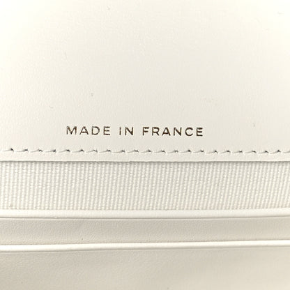 Chanel Shiny Caviar Quilted Flap Charm Wallet On Chain WOC White 7 of 9
