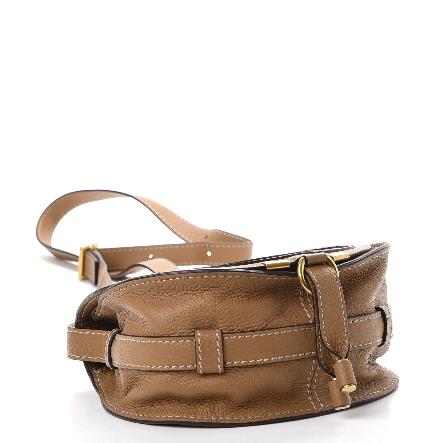 Chloe Calfskin Mini Marcie Round Crossbody Bag Nut 4 of 8