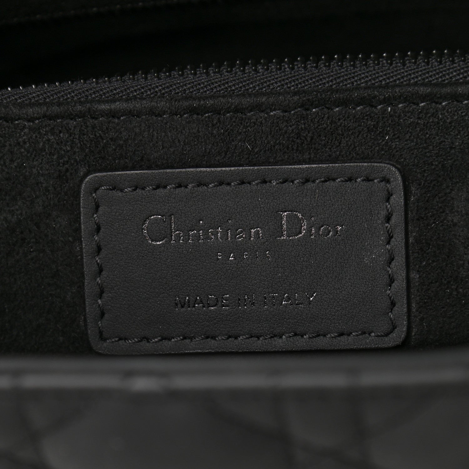 Christian Dior Ultra Matte Calfskin Cannage Medium Lady Dior Black 6 of 9