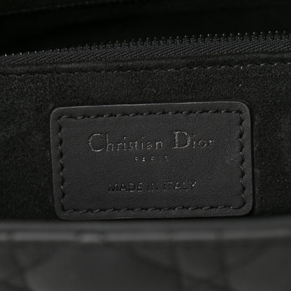 Christian Dior Ultra Matte Calfskin Cannage Medium Lady Dior Black 6 of 9