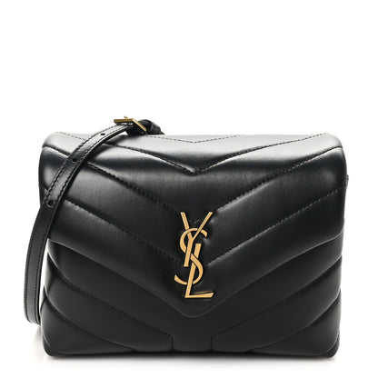 Saint Laurent Calfskin Y Quilted Monogram Toy Loulou Crossbody Bag Black 1 of 10