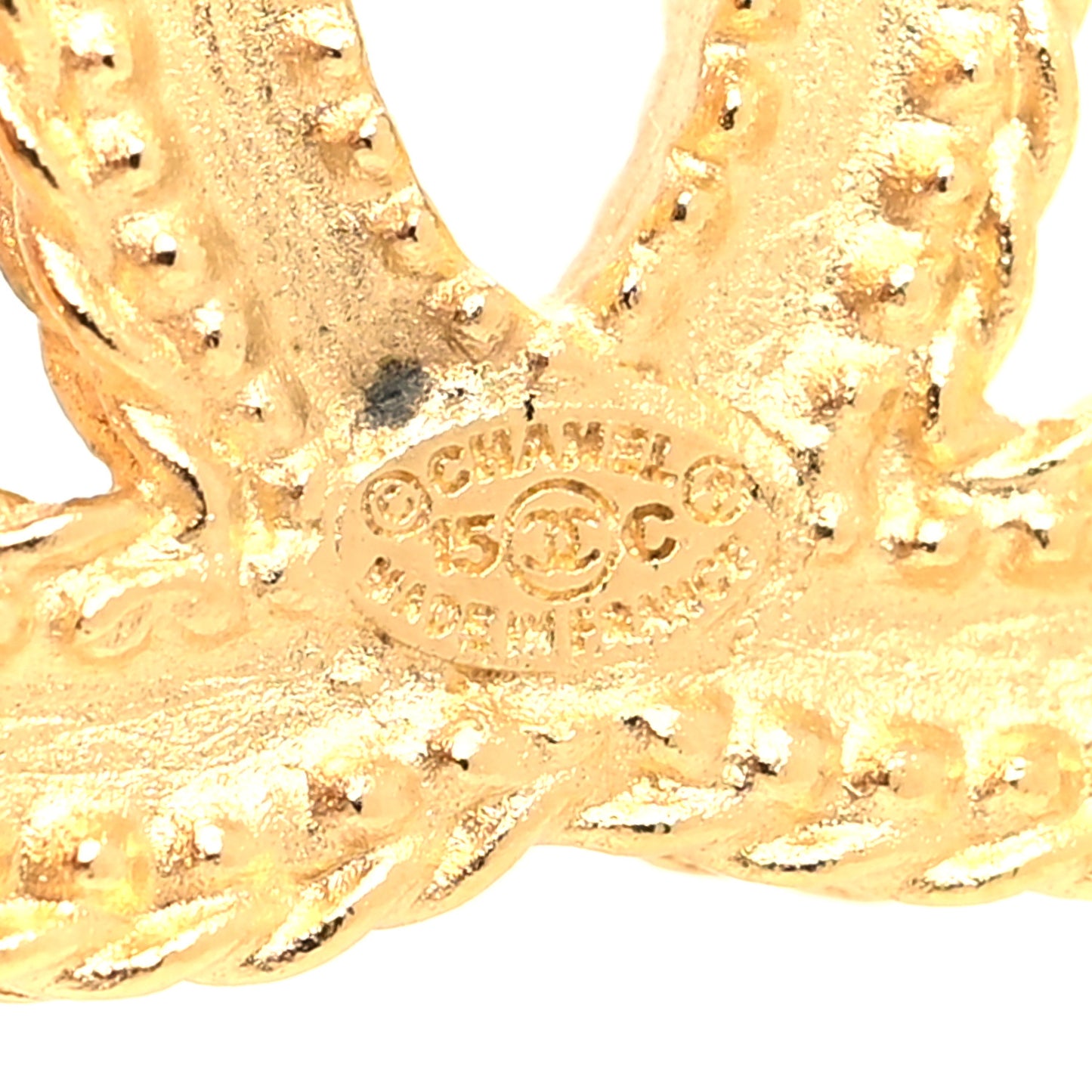 CC Drop Earrings Matte Gold