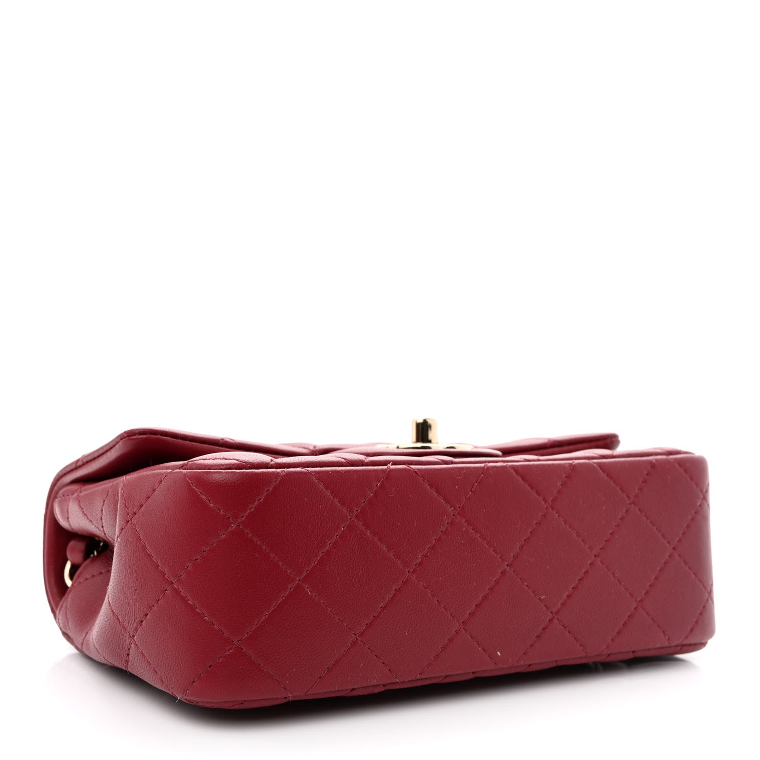 Chanel Lambskin Quilted Mini Rectangular Flap Burgundy 4 of 10