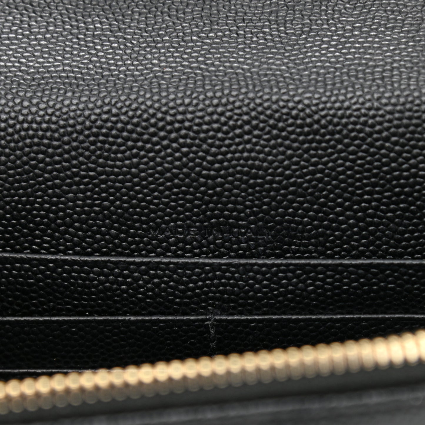Grain De Poudre Matelasse Chevron Monogram Chain Wallet Black
