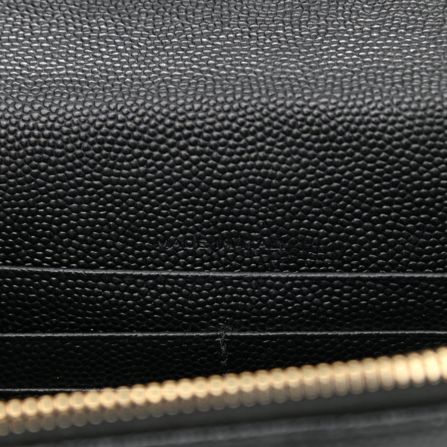 Saint Laurent Grain De Poudre Matelasse Chevron Monogram Chain Wallet Black 6 of 9