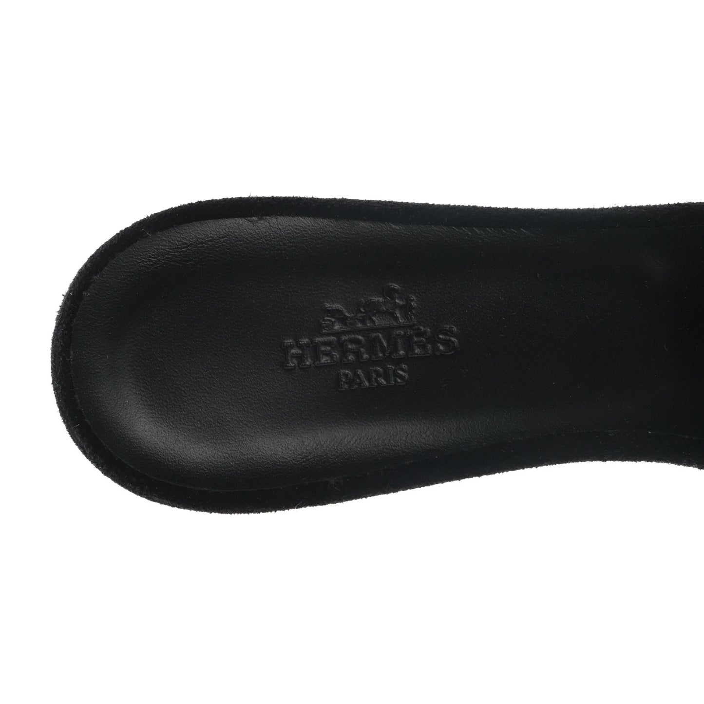 Suede Goatskin Rhinestone Oasis Sandals 37.5 Black