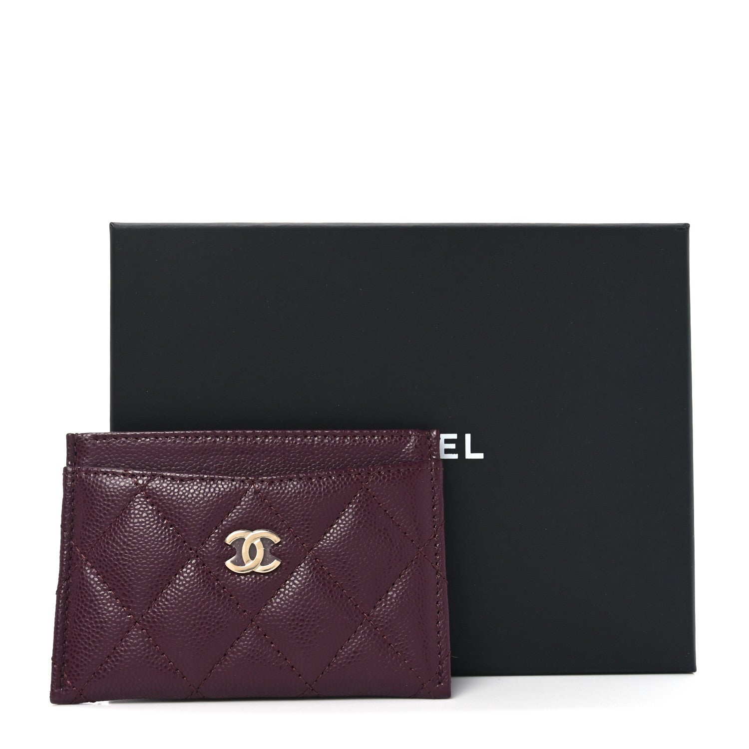 Chanel Caviar Quilted Card Holder Burgundy 9 of 9