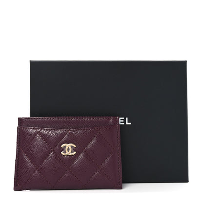 Chanel Caviar Quilted Card Holder Burgundy 9 of 9