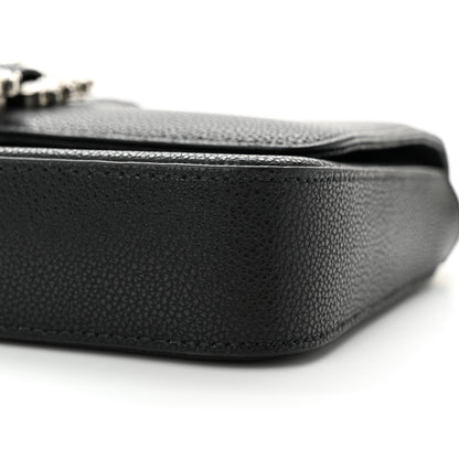 Jimmy Choo Calfskin Crystal Cheri Wallet on Chain Bag Black 8 of 8