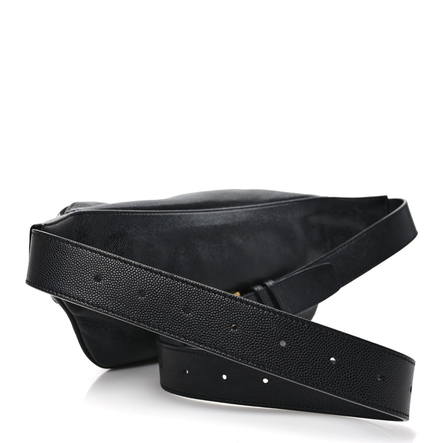 Saint Laurent Grain De Poudre Monogram Belt Bag Black 3 of 8