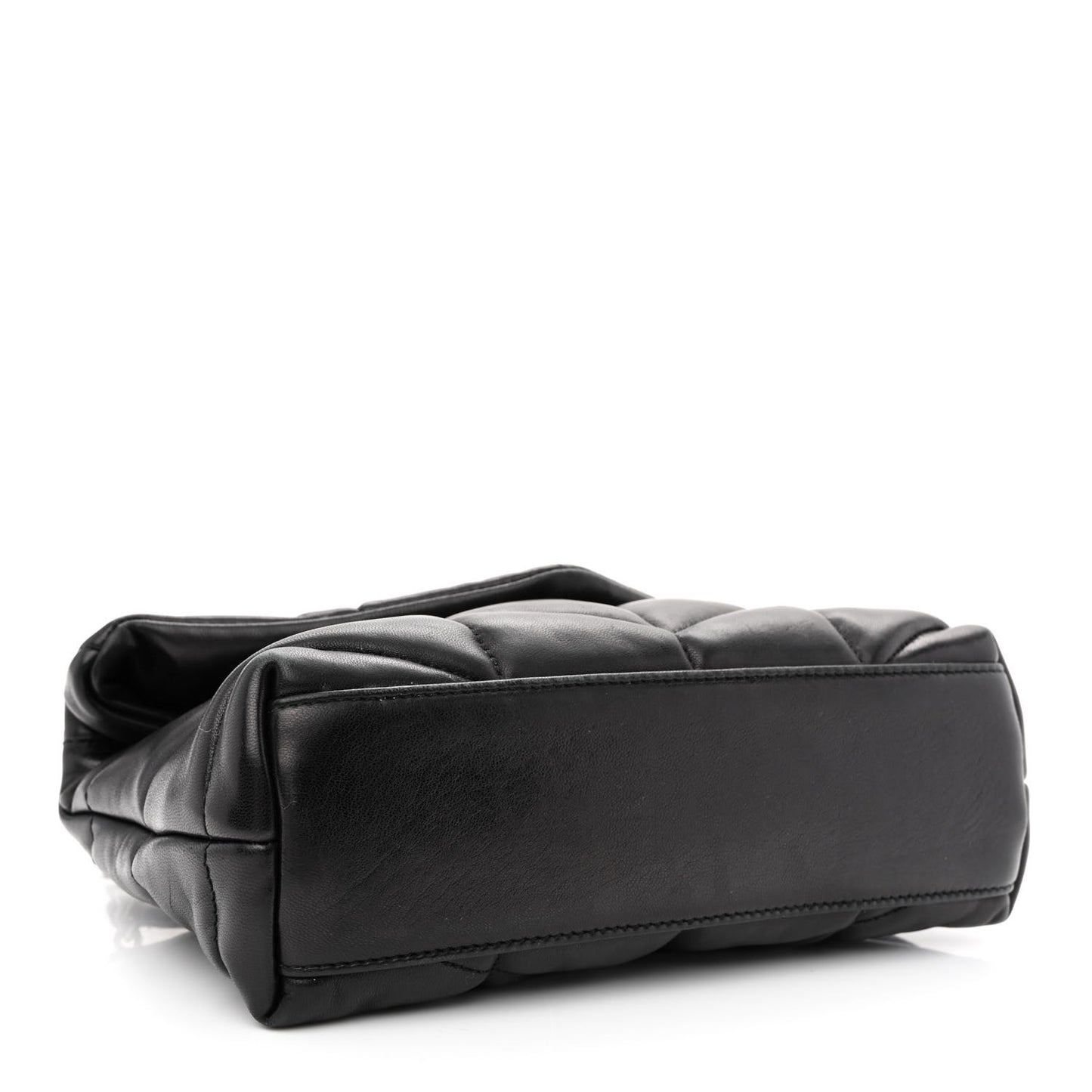 Lambskin Quilted Toy Loulou Puffer Monogram Chain Satchel Black