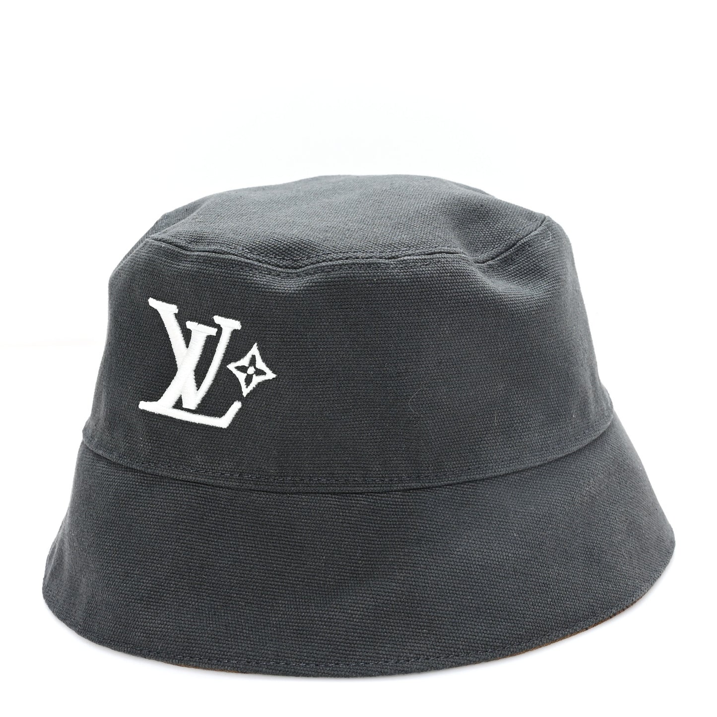 Monogram Landscape Reversible Bucket Hat M Brown Black