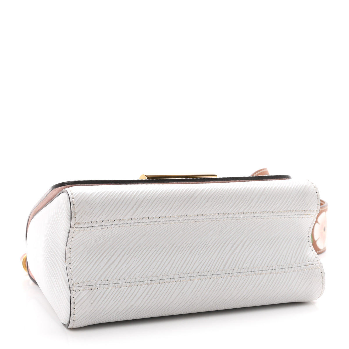 Louis Vuitton Epi Asnieres Flowers Twist Shoulder Bag PM White 4 of 9