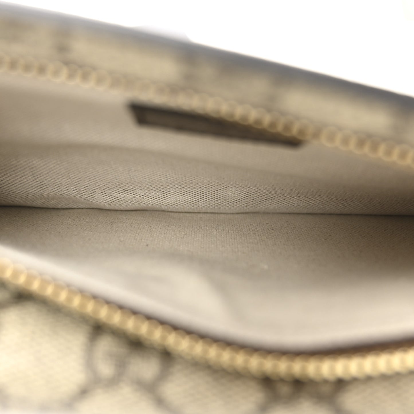 GG Supreme Monogram Textured Dollar Calfskin Blondie Belt Bag Beige Ebony New Acero